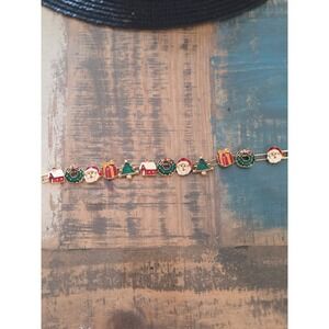 Whimsical Christmas Charm Bracelet VINTAGE AVON